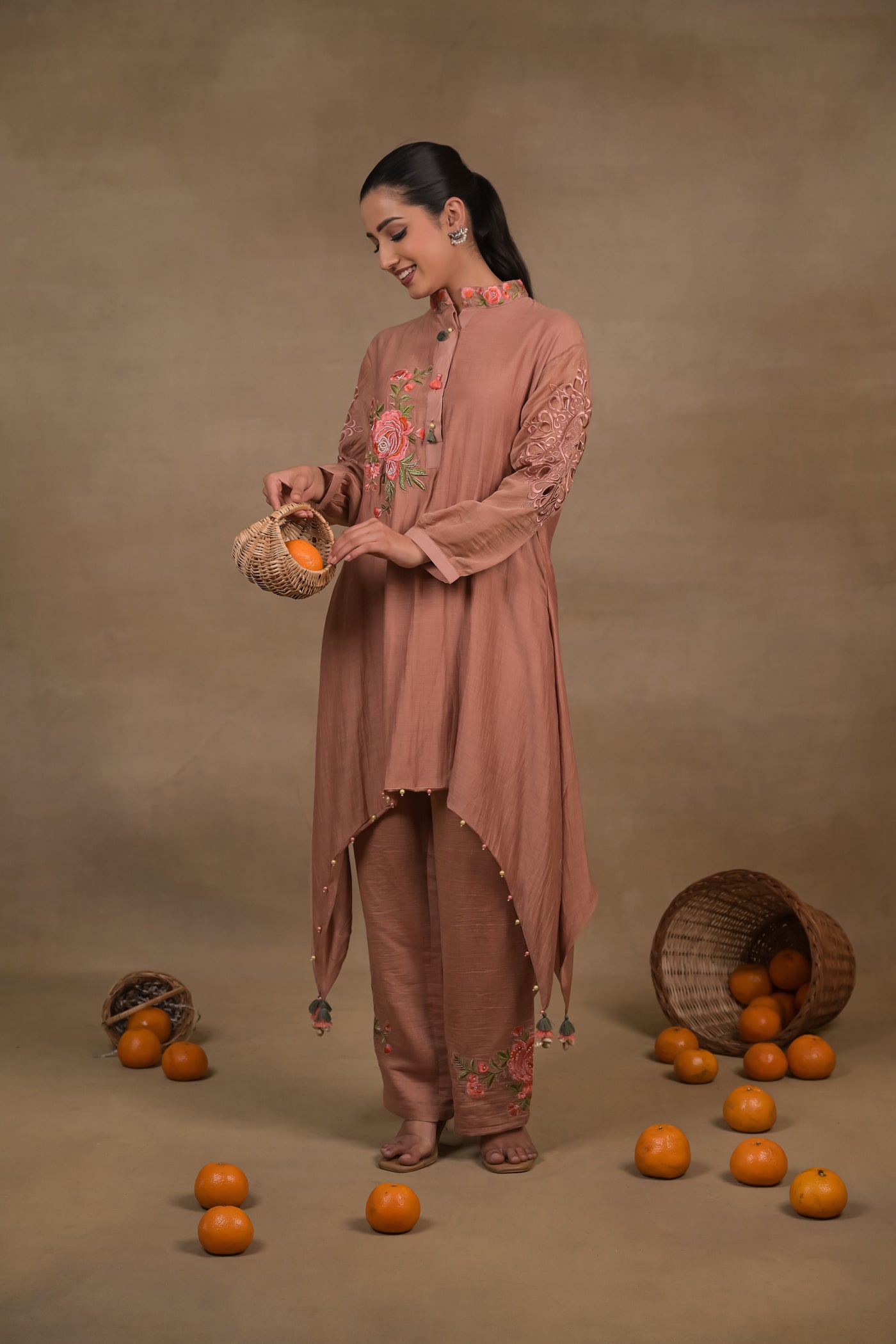 Blush Rose Embroidered Co-Ord Set