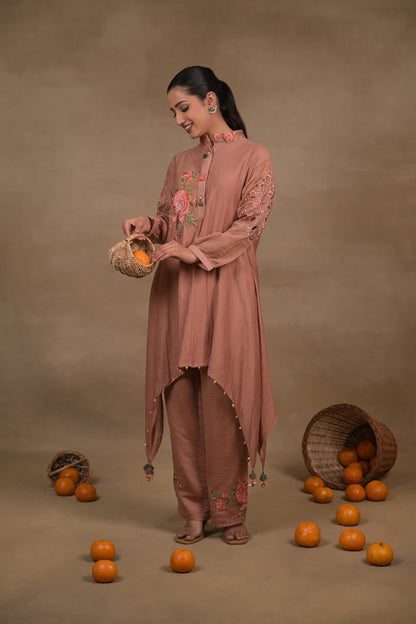 Blush Rose Embroidered Co-Ord Set