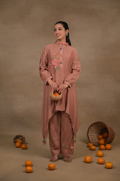 Blush Rose Embroidered Co-Ord Set