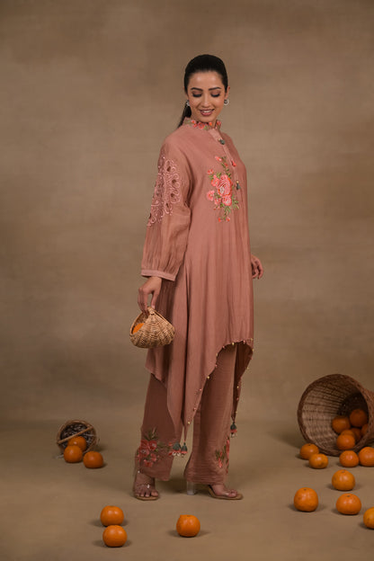 Blush Rose Embroidered Co-Ord Set