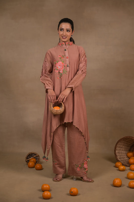 Blush Rose Embroidered Co-Ord Set