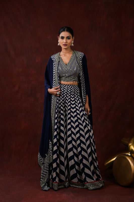 Noor-e-Zar Cape Co-Ord Set