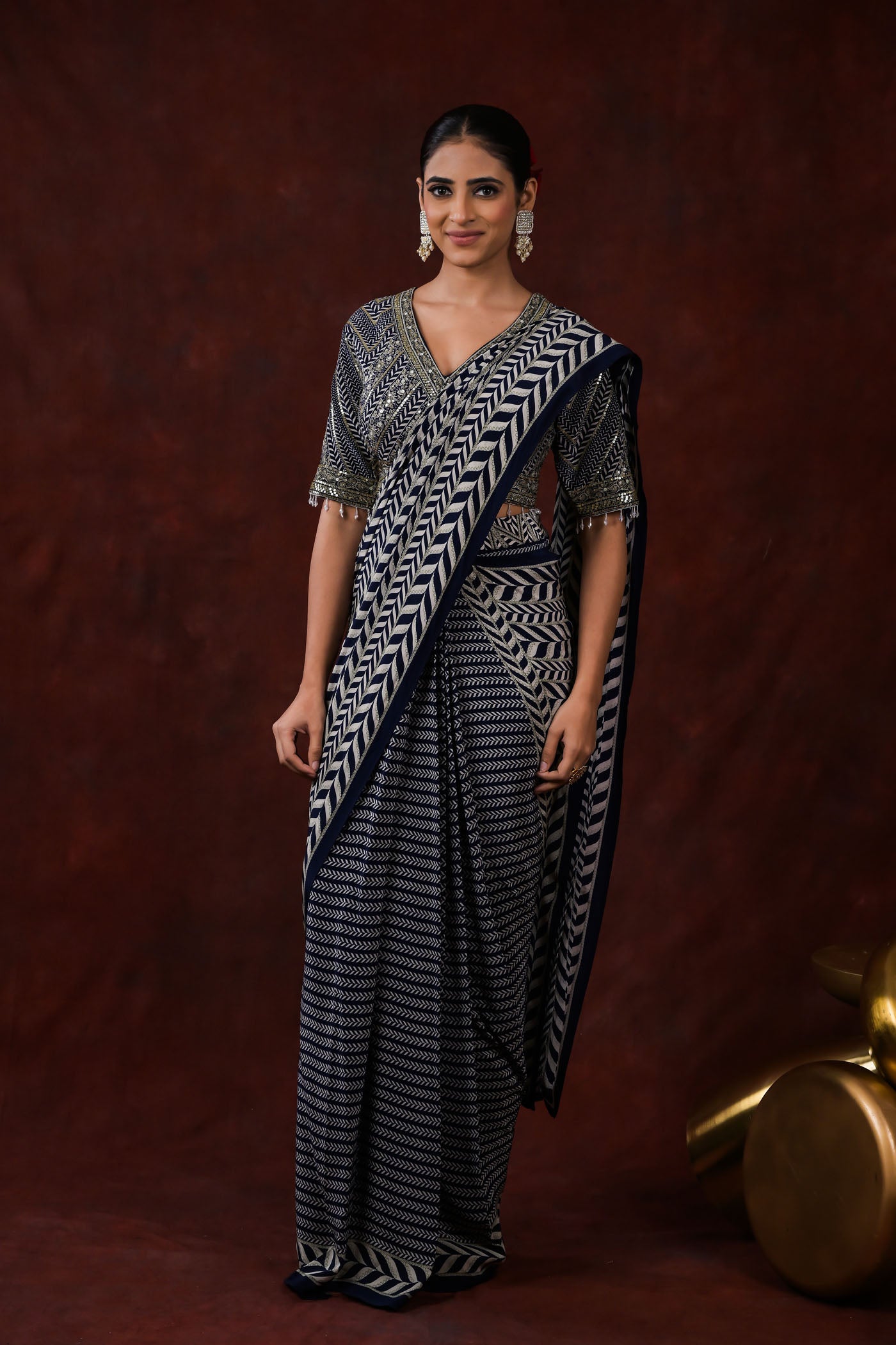 Noor-e-Zar Pre-Draped Saree
