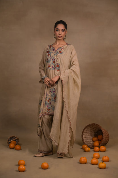 Noor Floral Mul Kurta Set