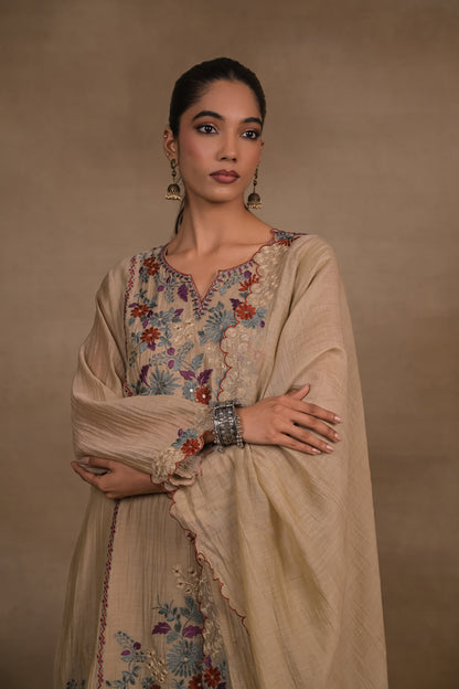Noor Floral Mul Kurta Set