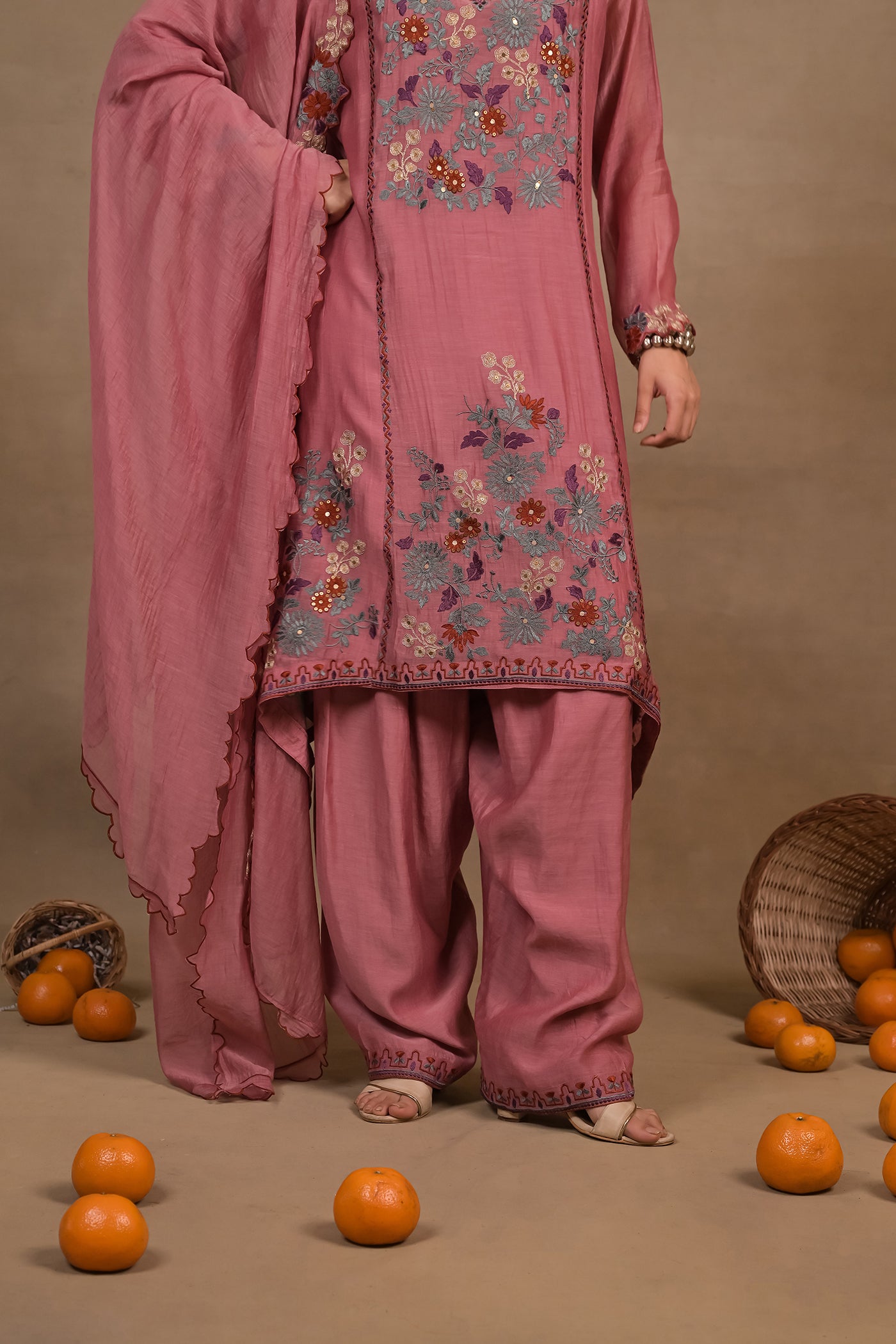 Noor Floral Mul Kurta Set