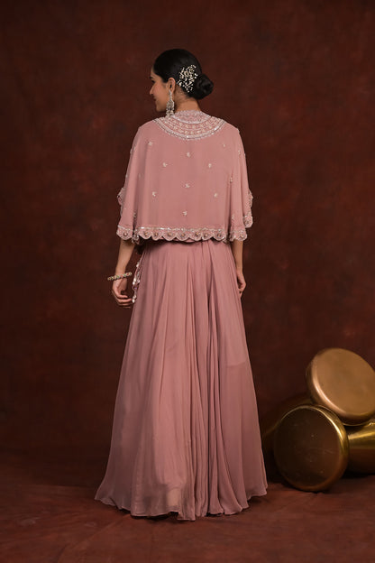 Rosewood Glam Cape & Skirt Set