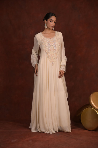 Ivory Radiance Anarkali Set