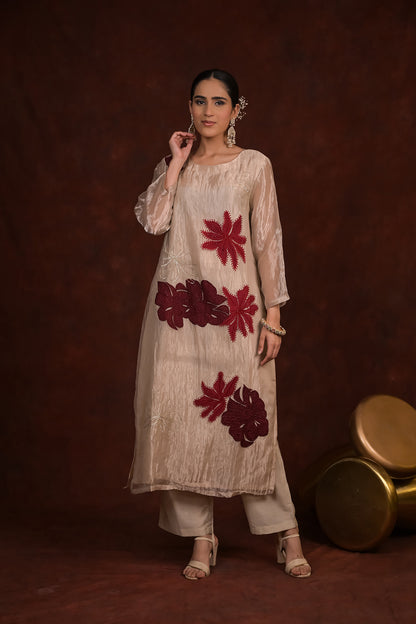 Champagne Bloom Tissue Co-Ord Set