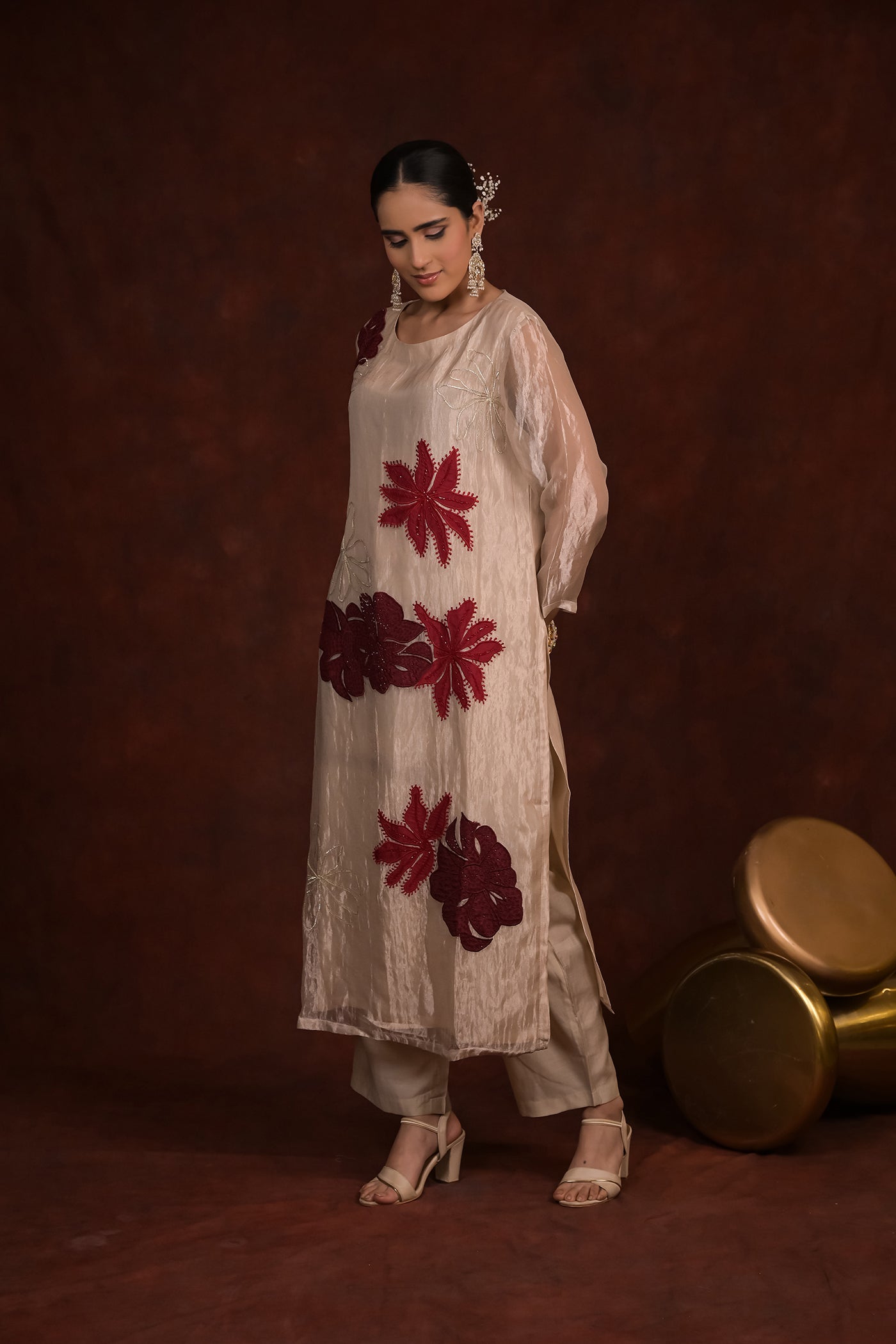 Champagne Bloom Tissue Co-Ord Set