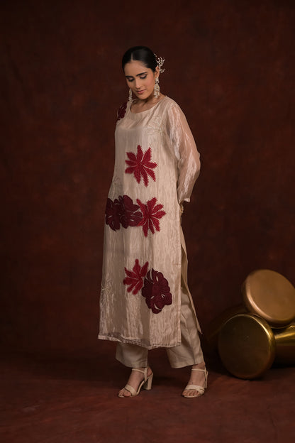 Champagne Bloom Tissue Co-Ord Set