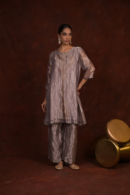 Olive Sheen Tissue Co-Ord Set