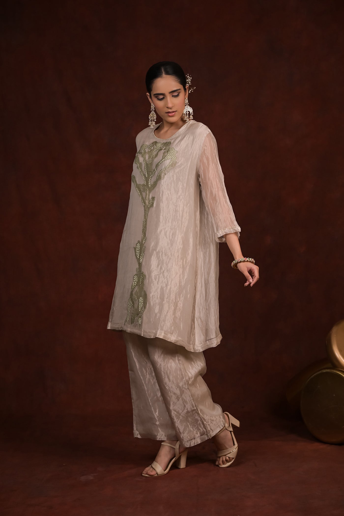 Champagne Glow Tissue Co-Ord Set