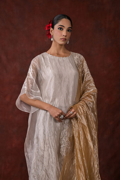 Gilded Whisper One-Piece flow Dress