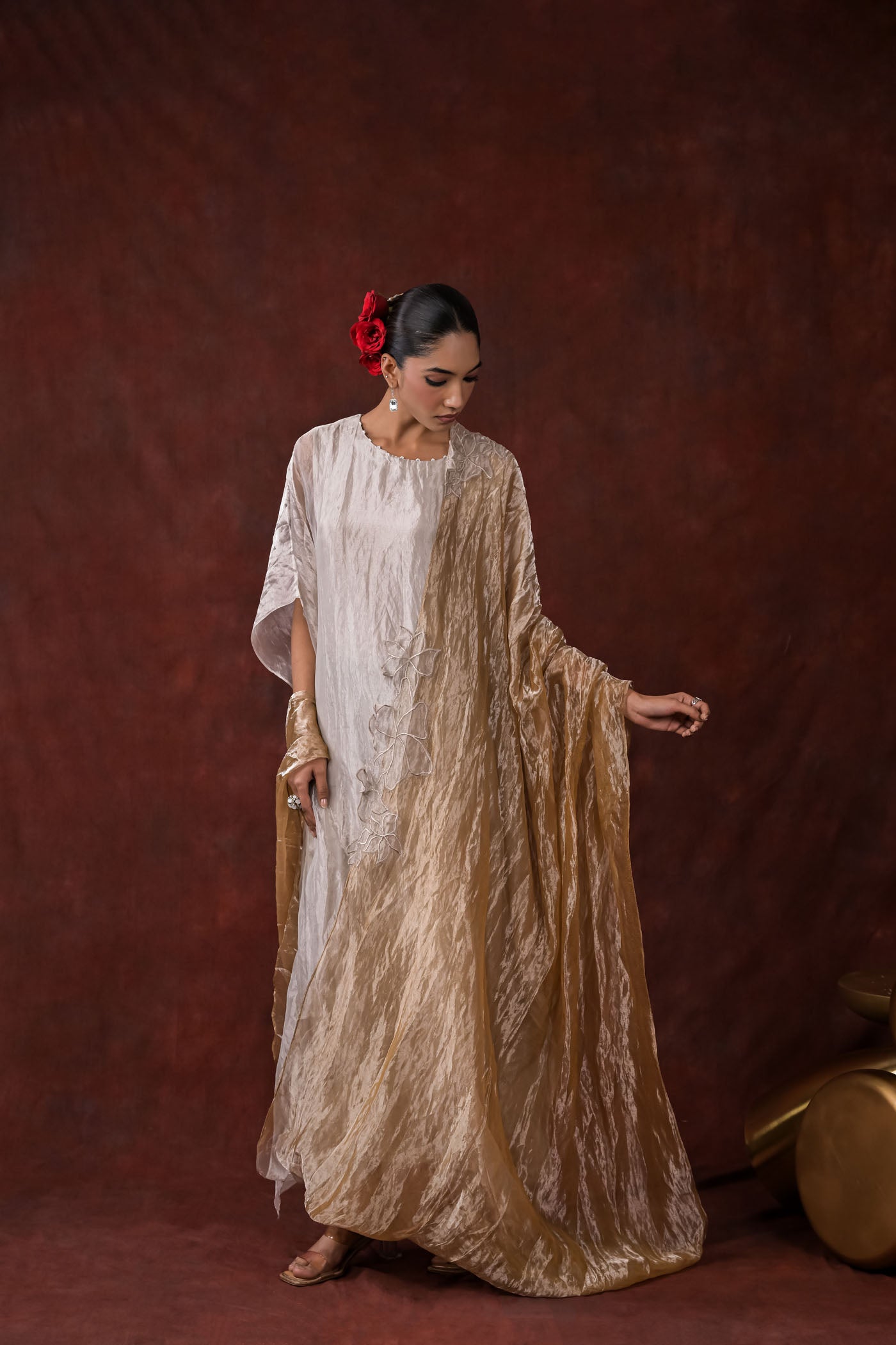 Gilded Whisper One-Piece flow Dress