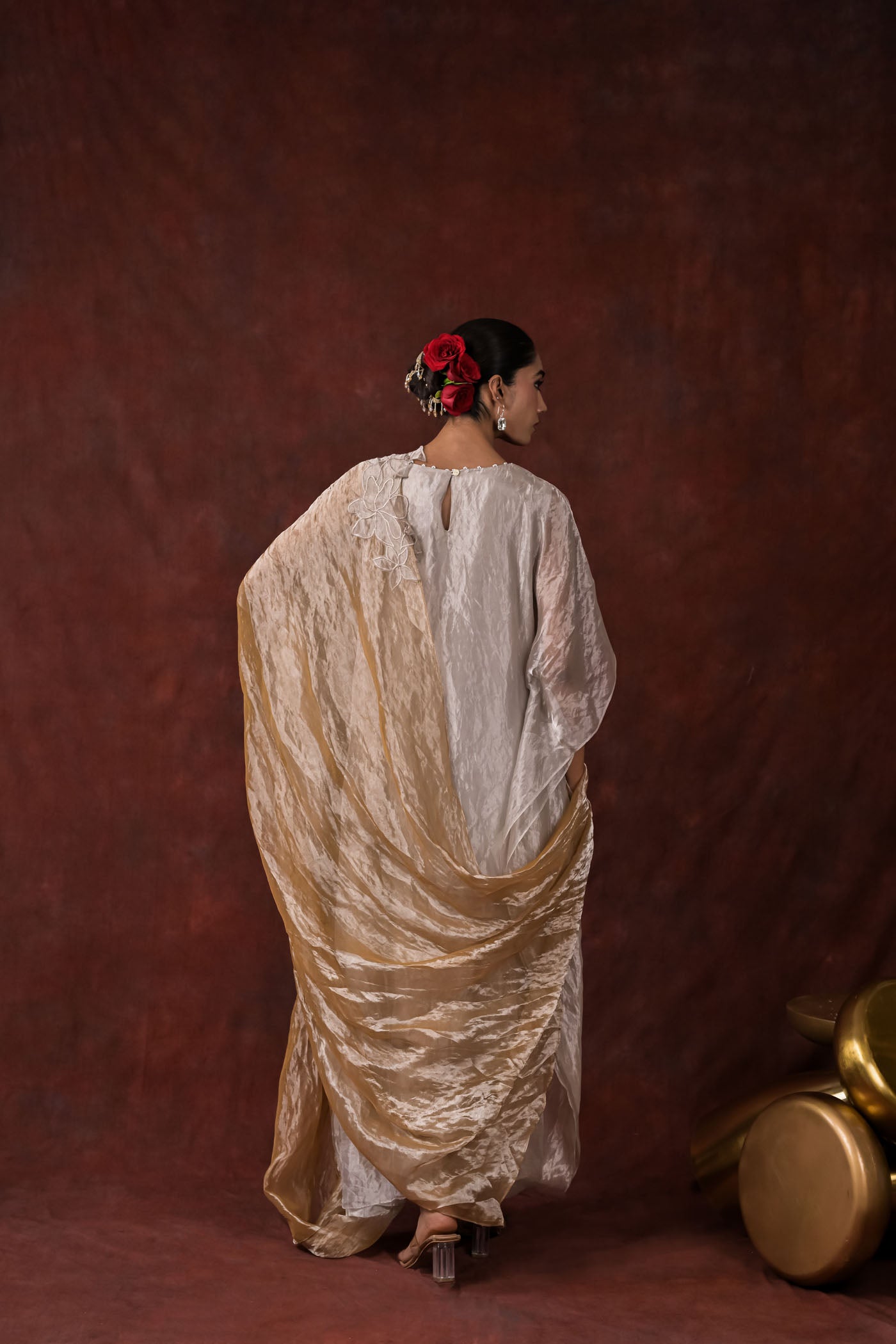 Gilded Whisper One-Piece flow Dress