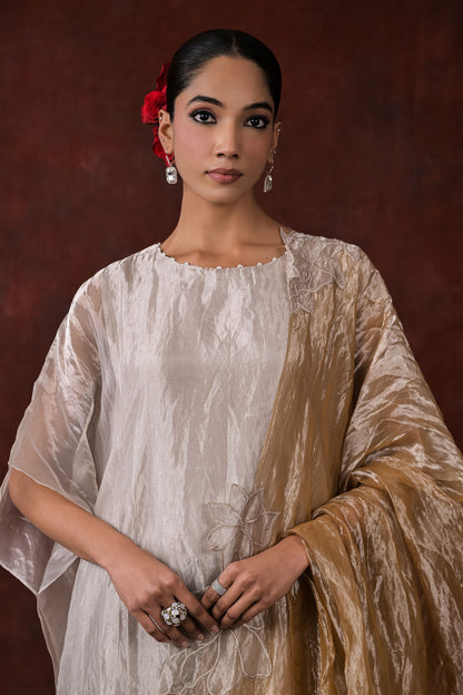 Gilded Whisper One-Piece flow Dress