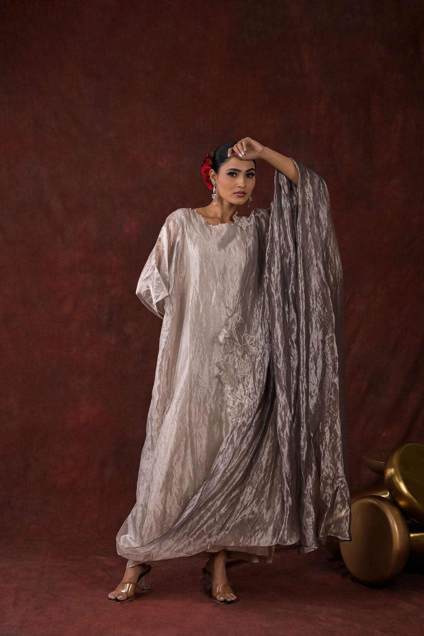 Silver Whisper One-Piece Dress