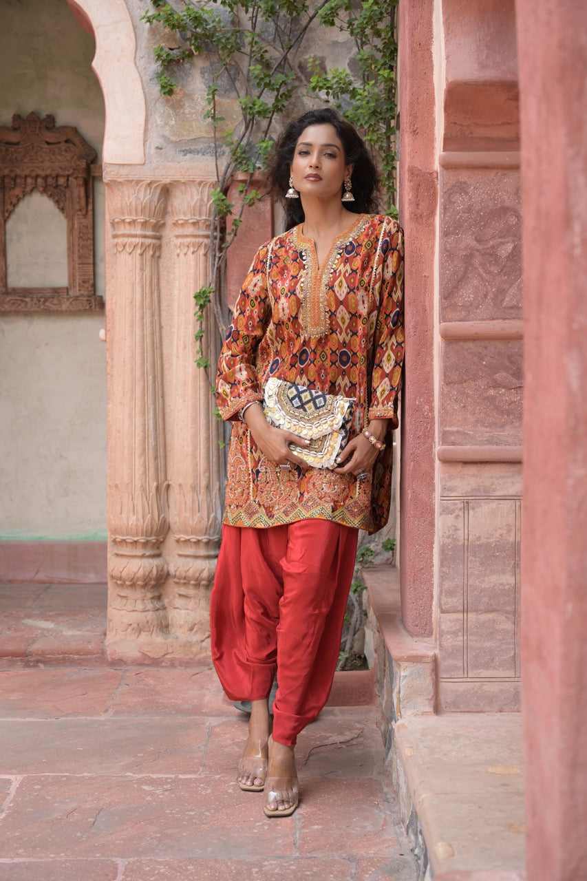 Mehr Patchwork Kurta & Palazzo Set
