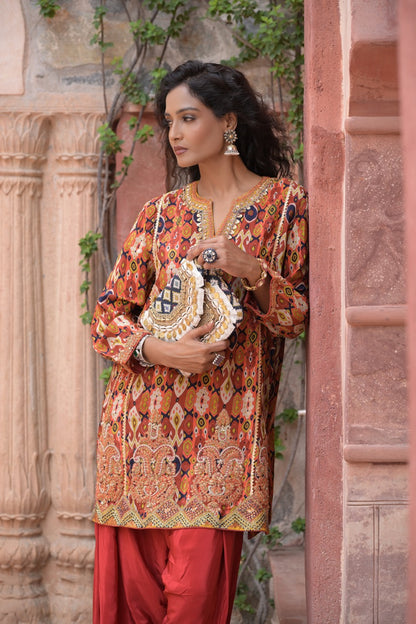 Mehr Patchwork Kurta & Palazzo Set