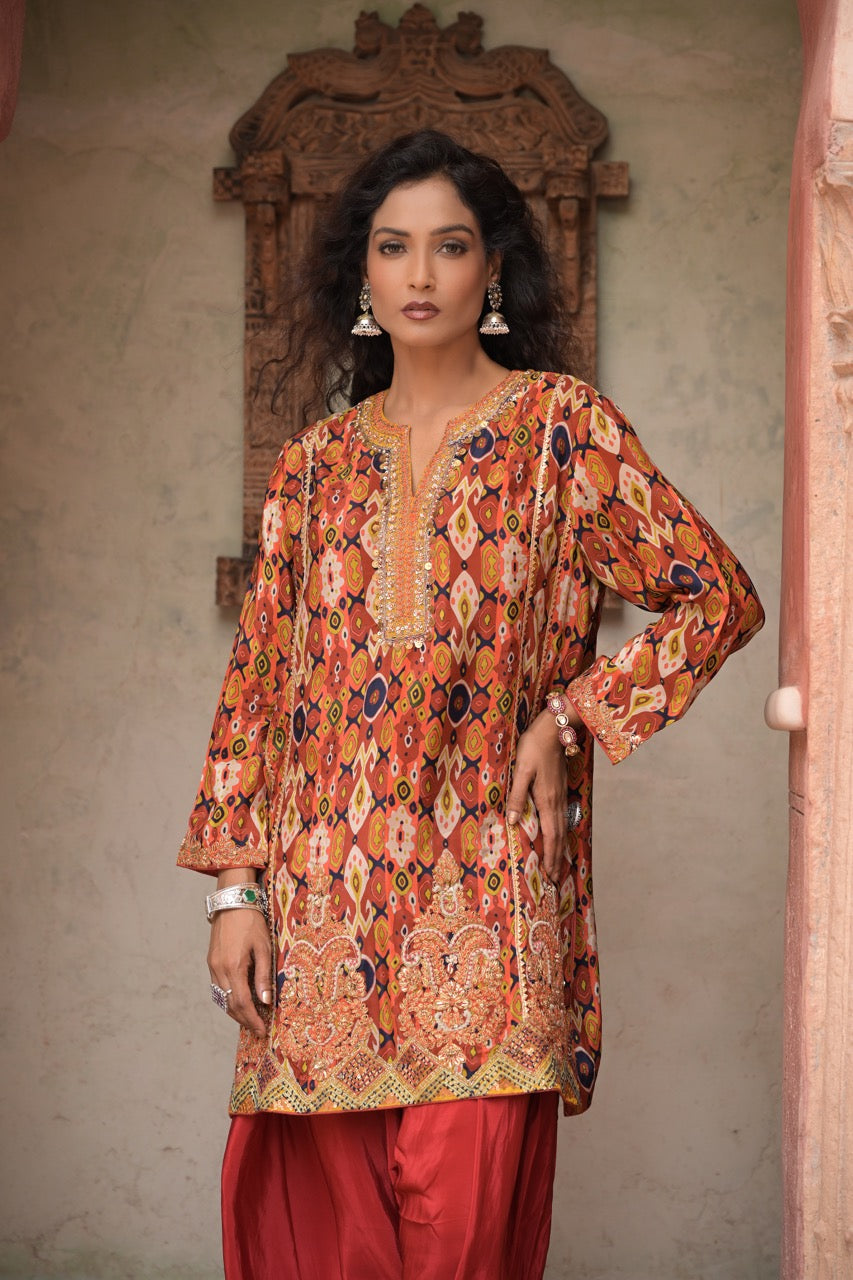 Mehr Patchwork Kurta & Palazzo Set
