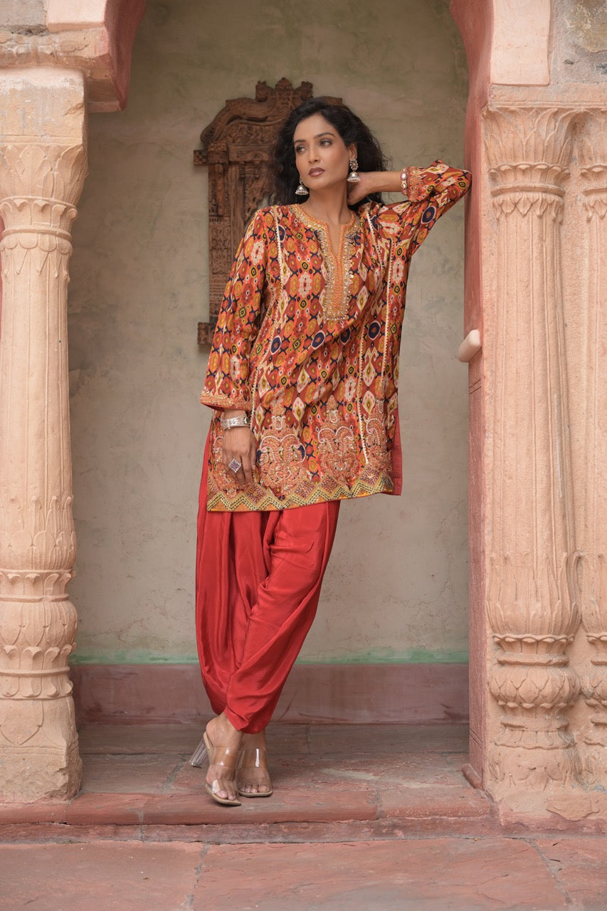 Mehr Patchwork Kurta & Palazzo Set