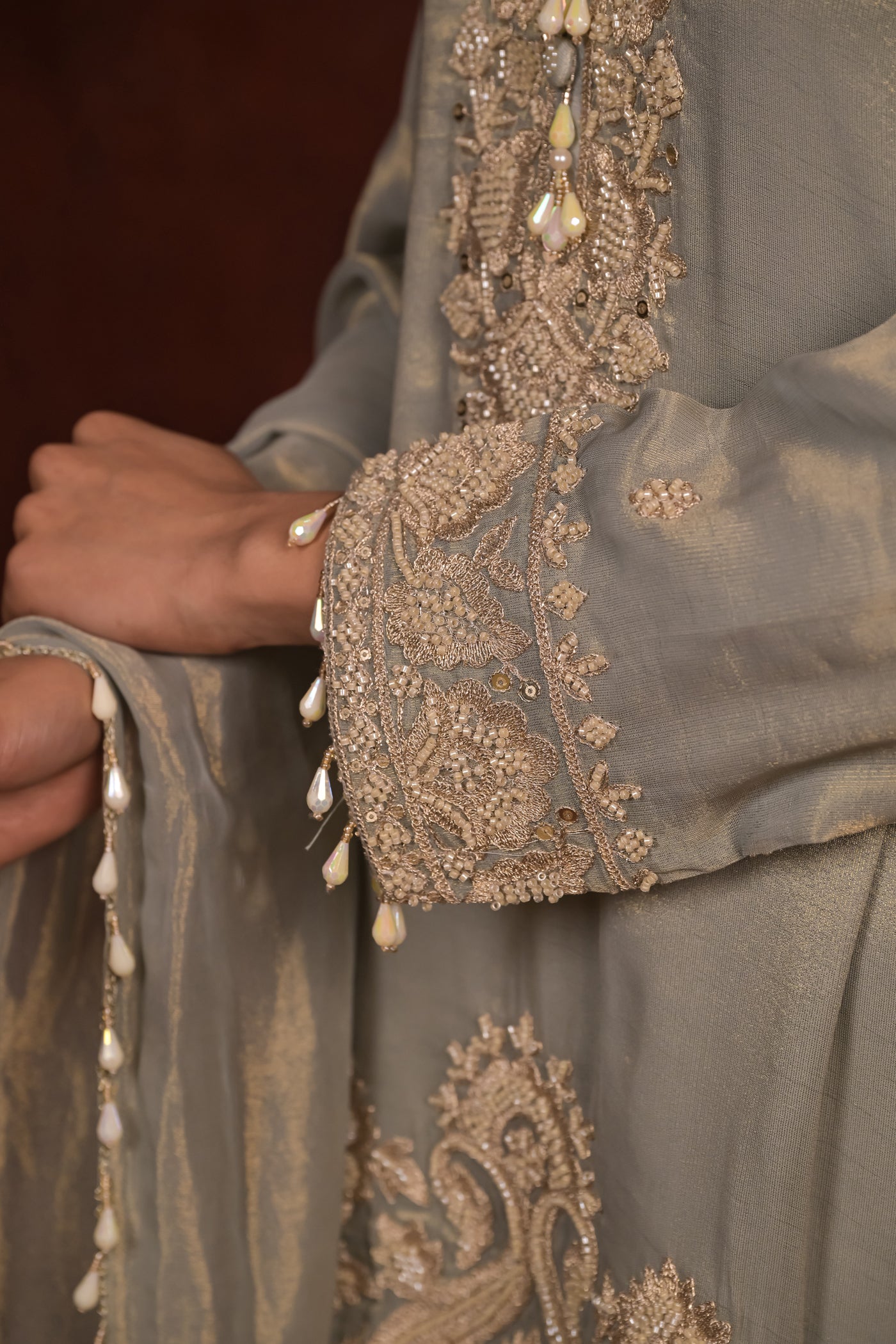 Sage Organza Tissue Kurta Set