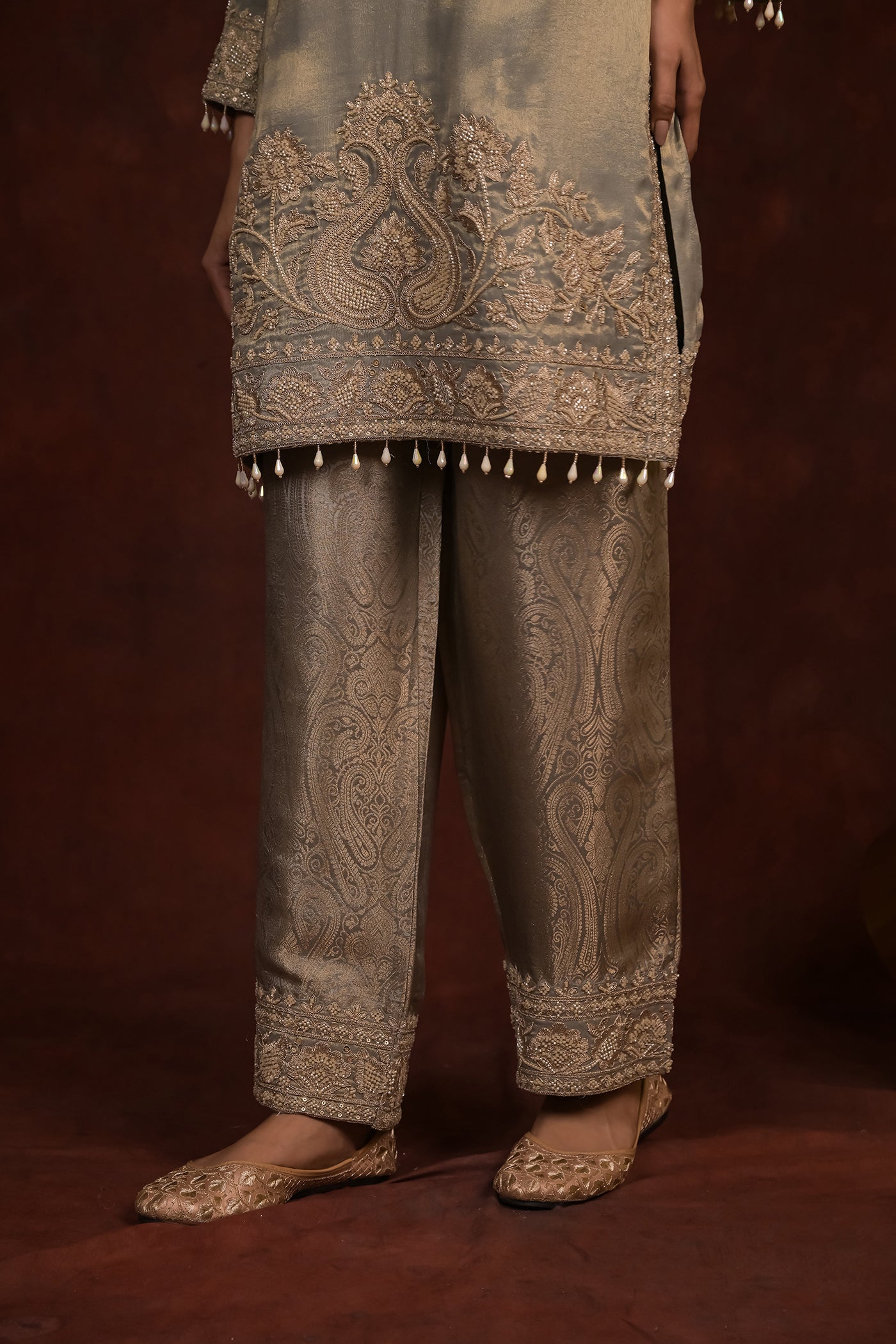 Sage Organza Tissue Kurta Set