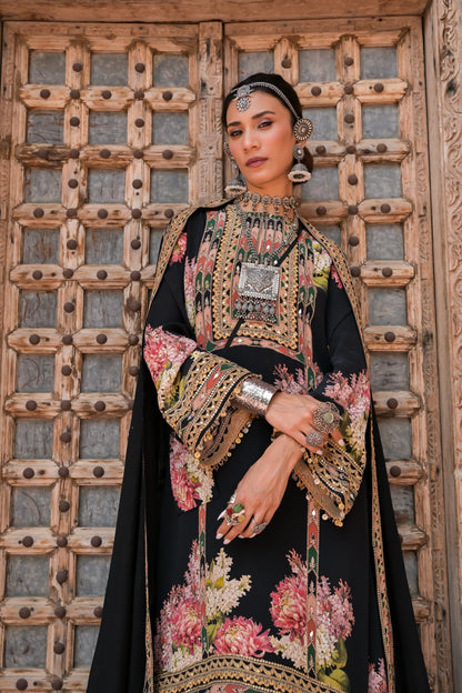 Zaria Floral Embroidered Kurta Pant Set with Dupatta