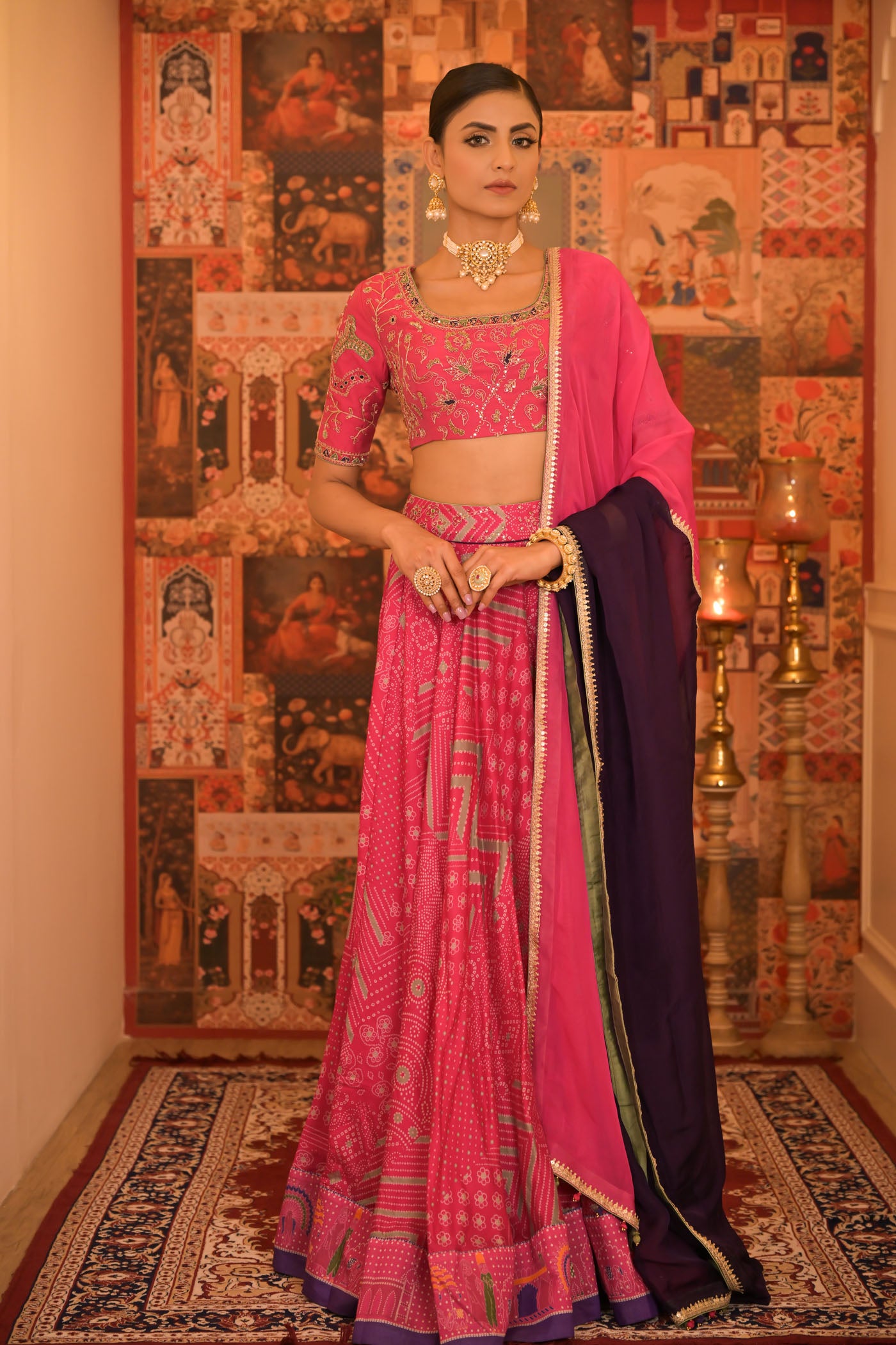 Rani Pink Lehenga Set