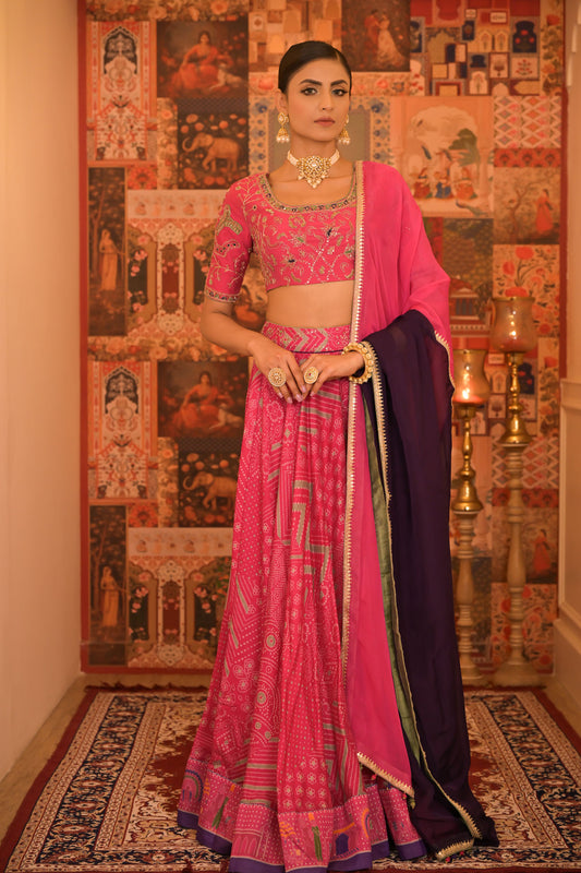 Rani Pink Lehenga Set