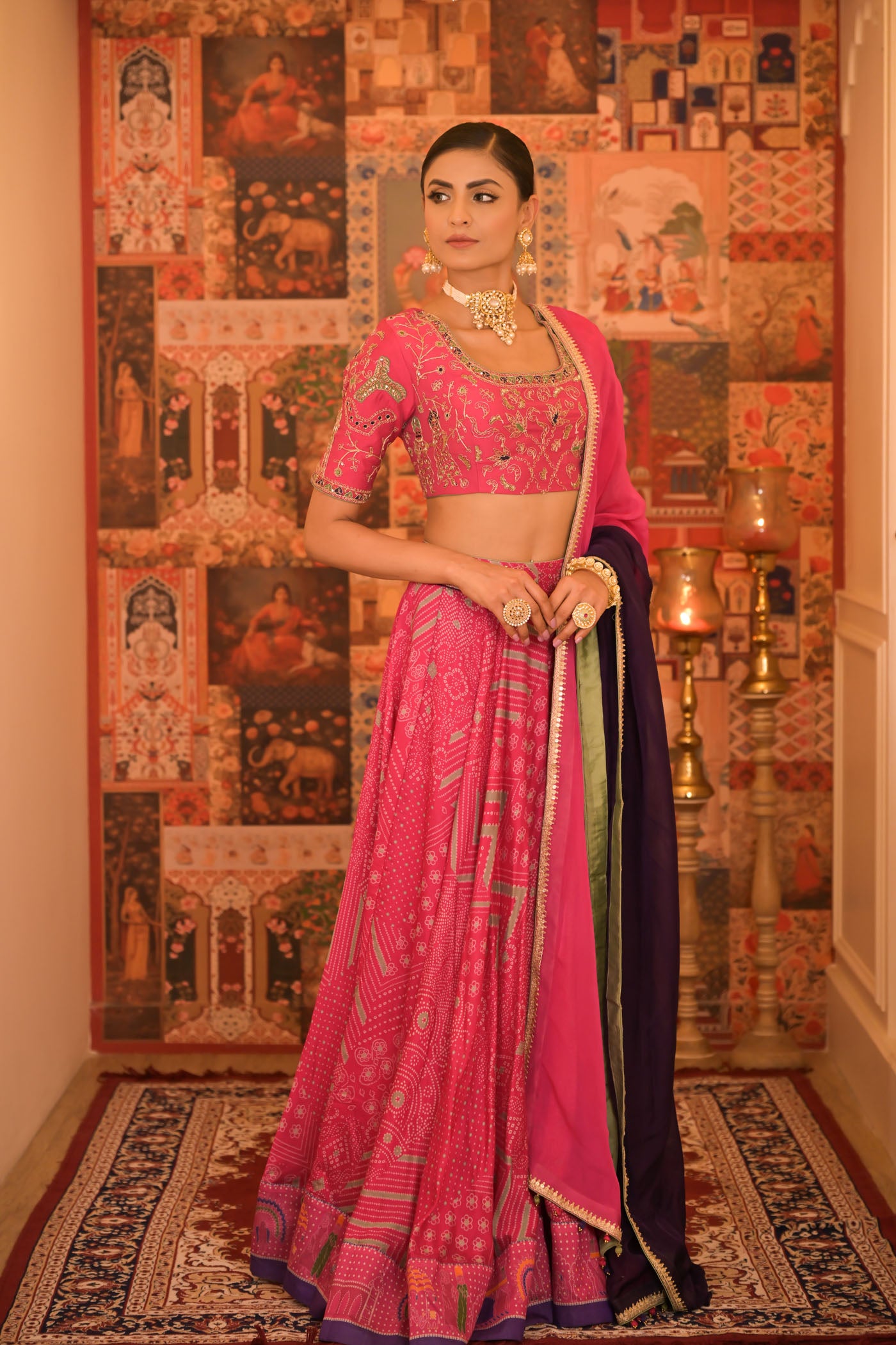 Rani Pink Lehenga Set