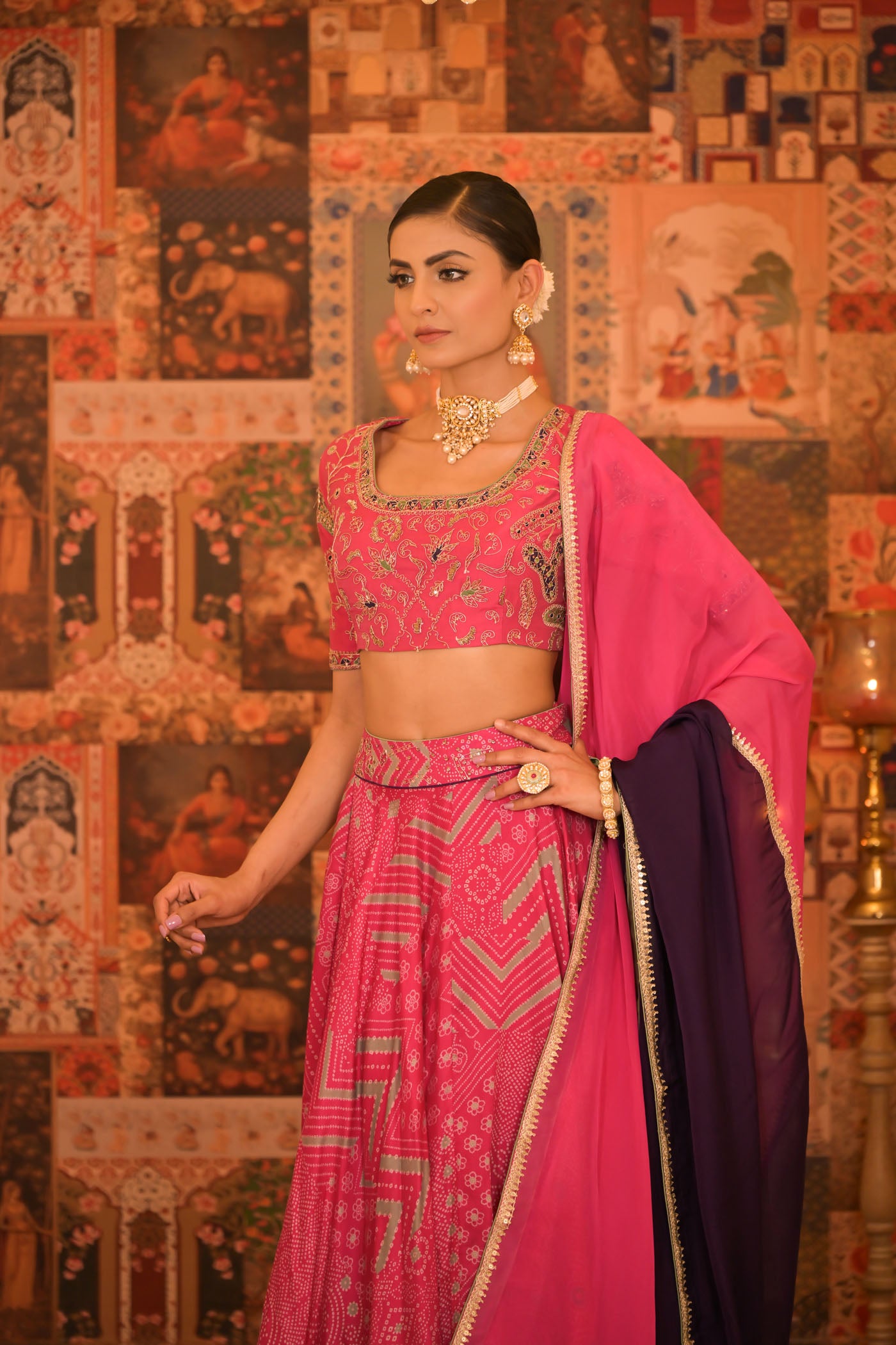 Rani Pink Lehenga Set