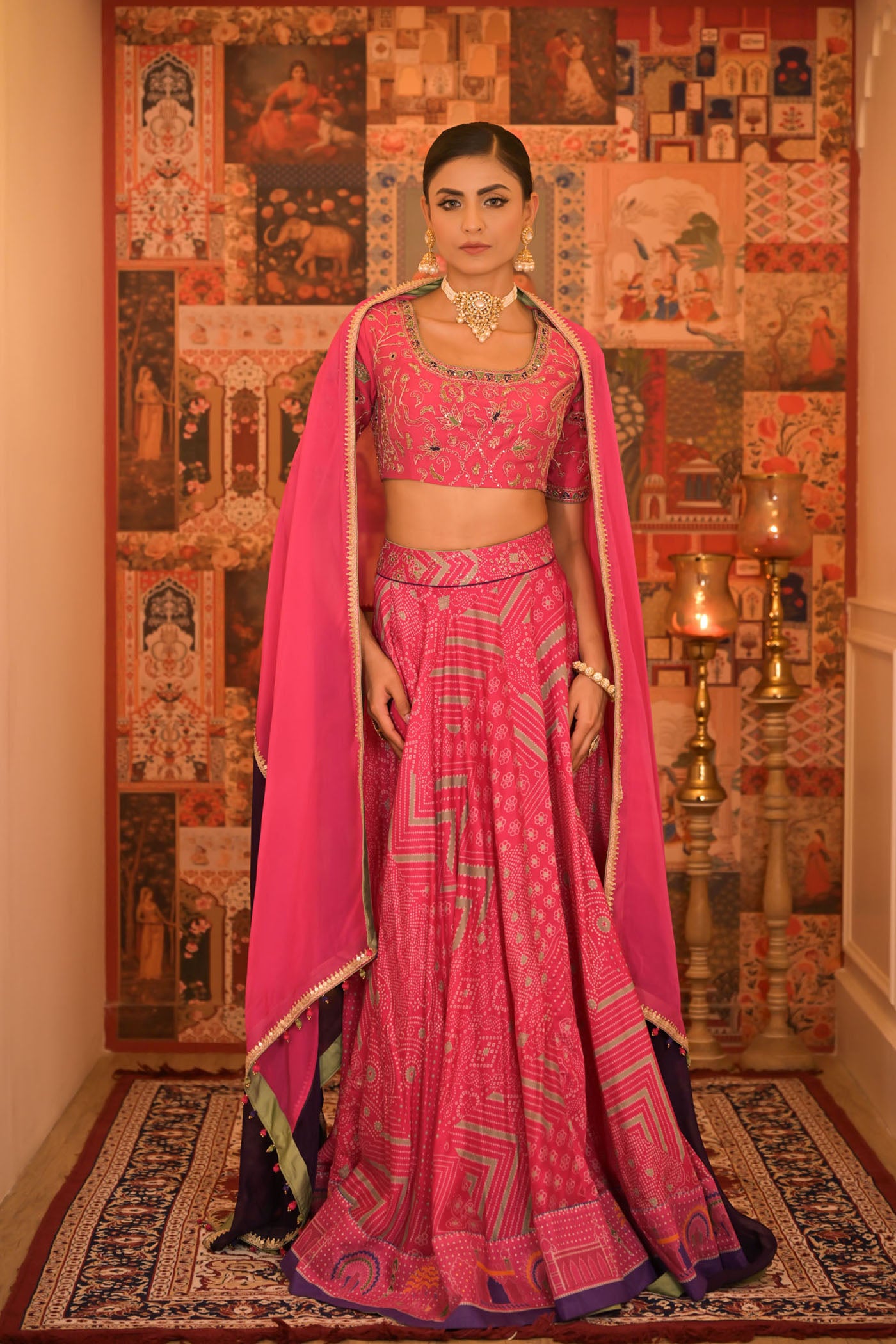 Rani Pink Lehenga Set