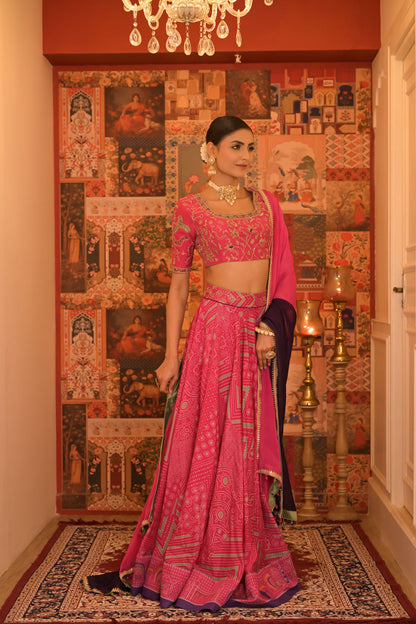 Rani Pink Lehenga Set