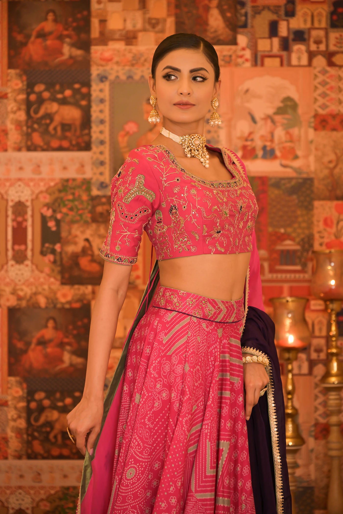 Rani Pink Lehenga Set