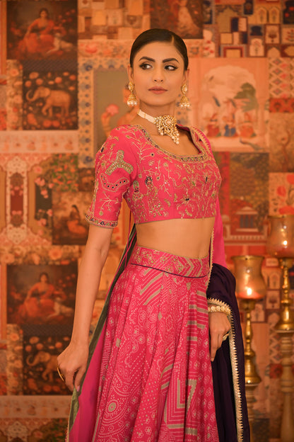 Rani Pink Lehenga Set