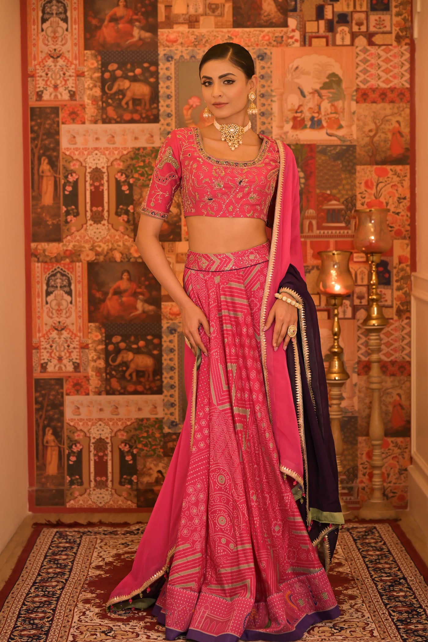 Rani Pink Lehenga Set