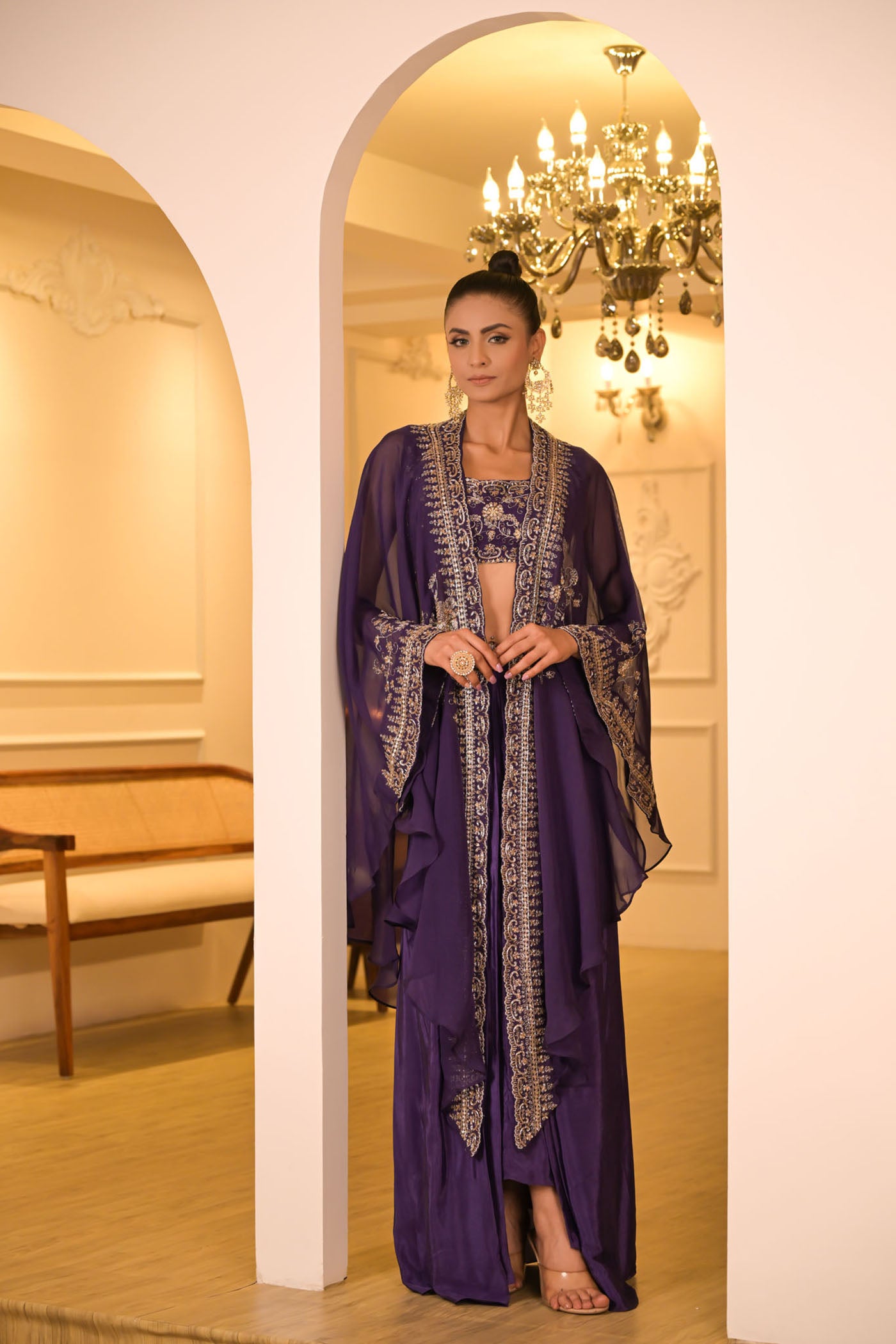 Royal Purple Cape Set