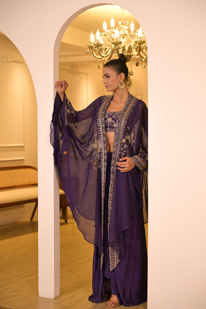 Royal Purple Cape Set