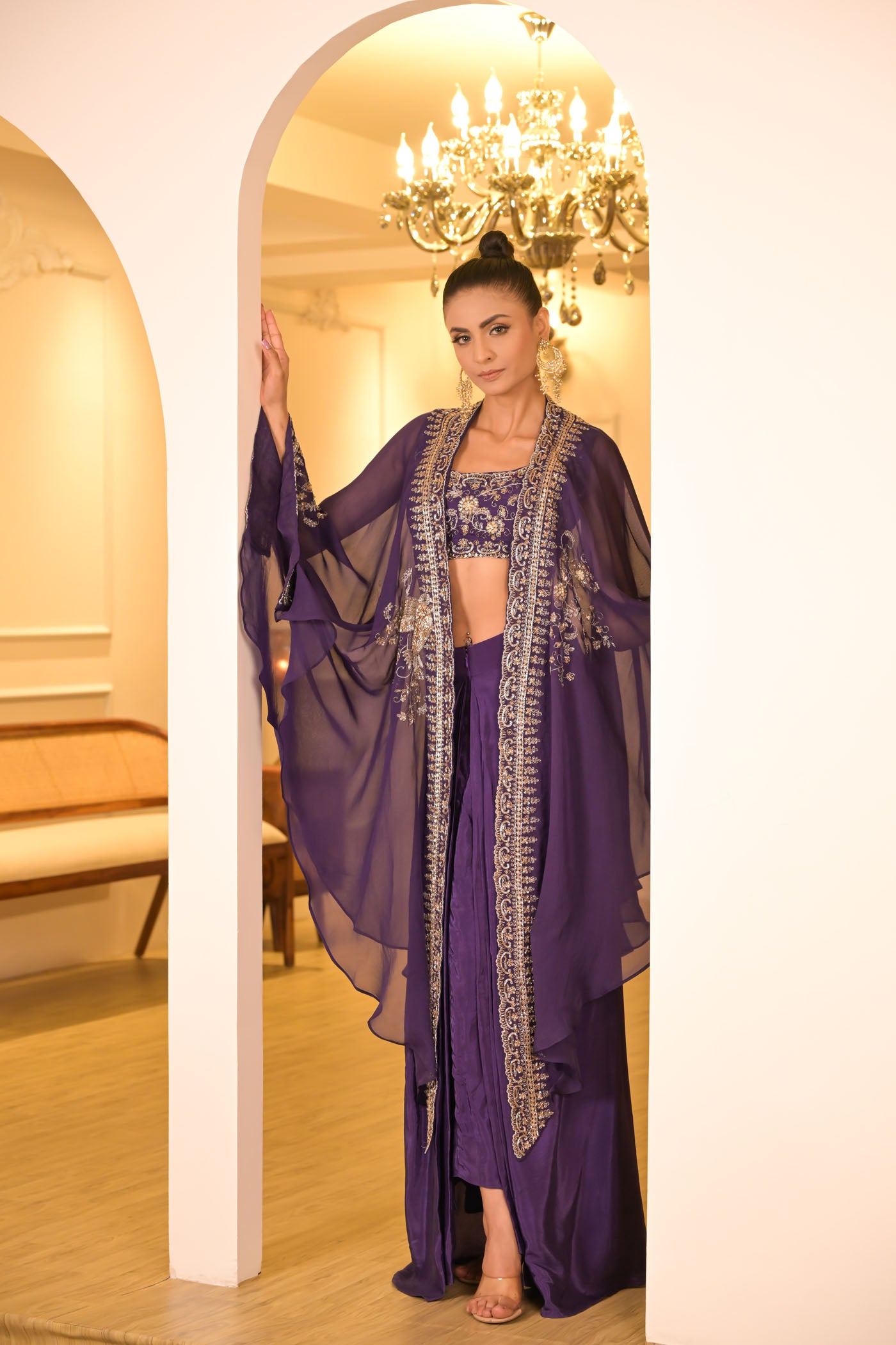 Royal Purple Cape Set