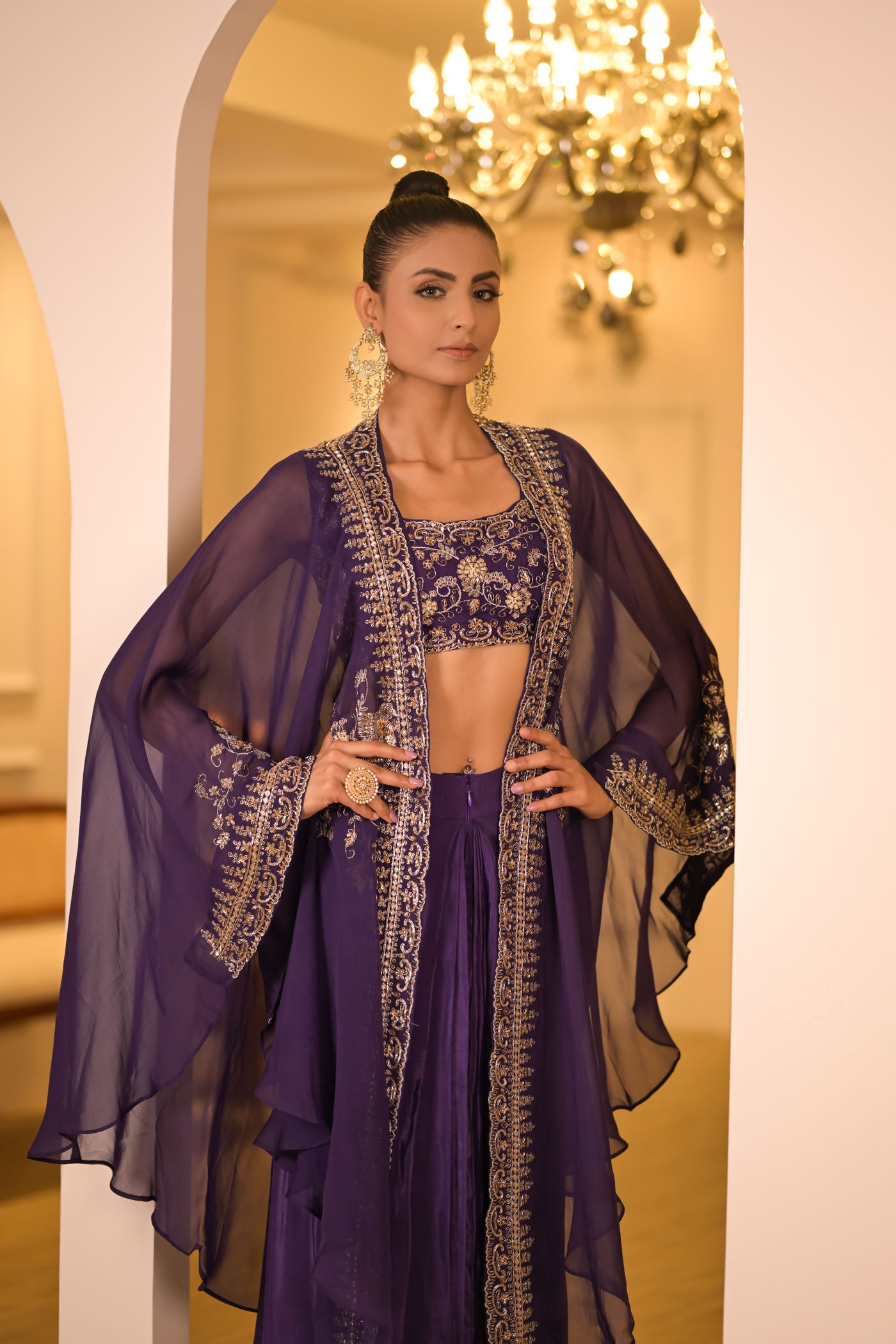 Royal Purple Cape Set