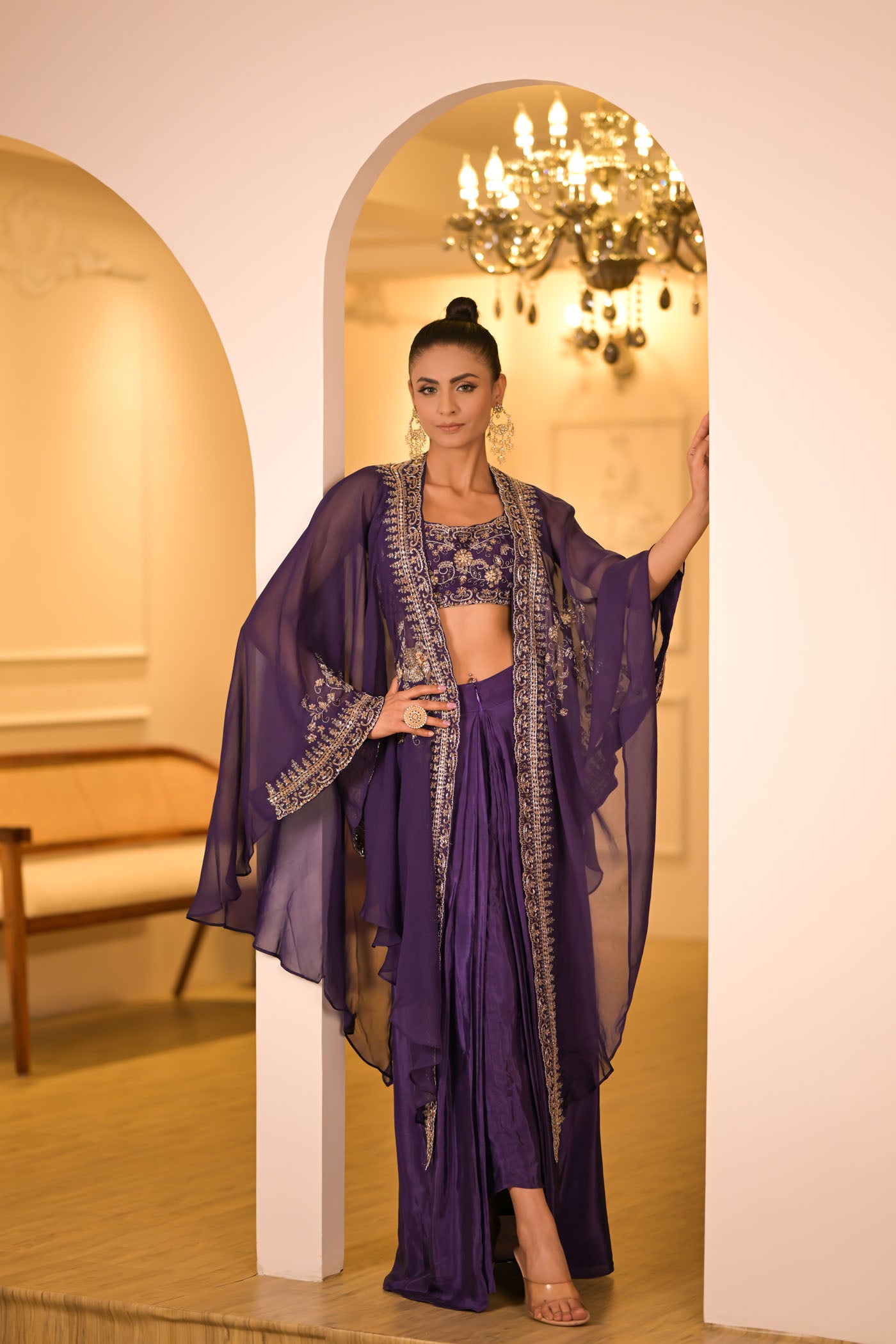 Royal Purple Cape Set