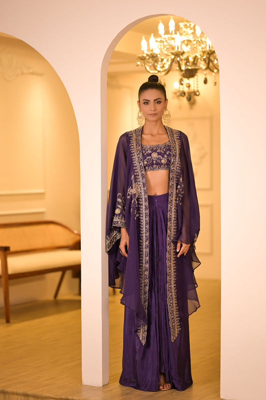 Royal Purple Cape Set