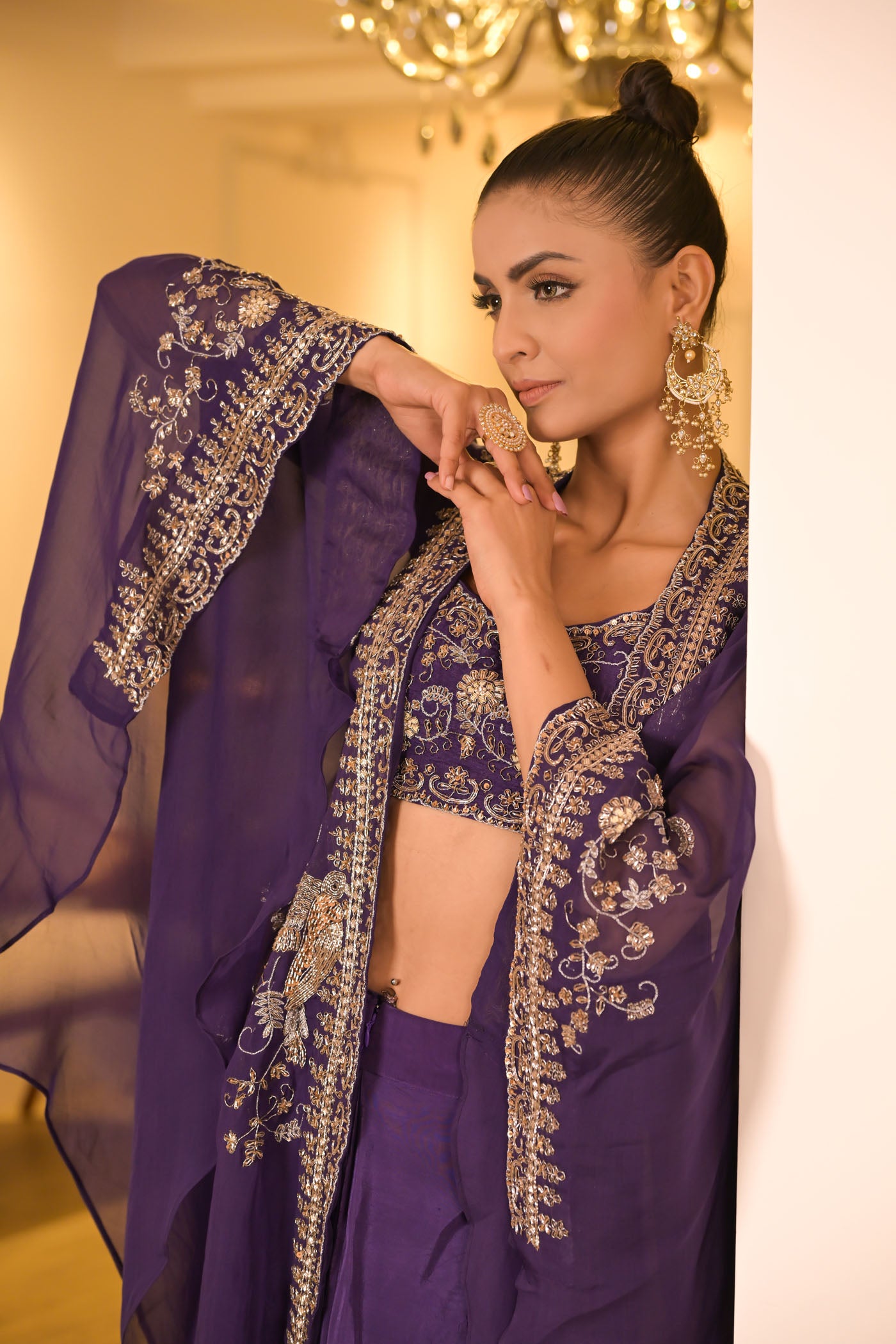 Royal Purple Cape Set