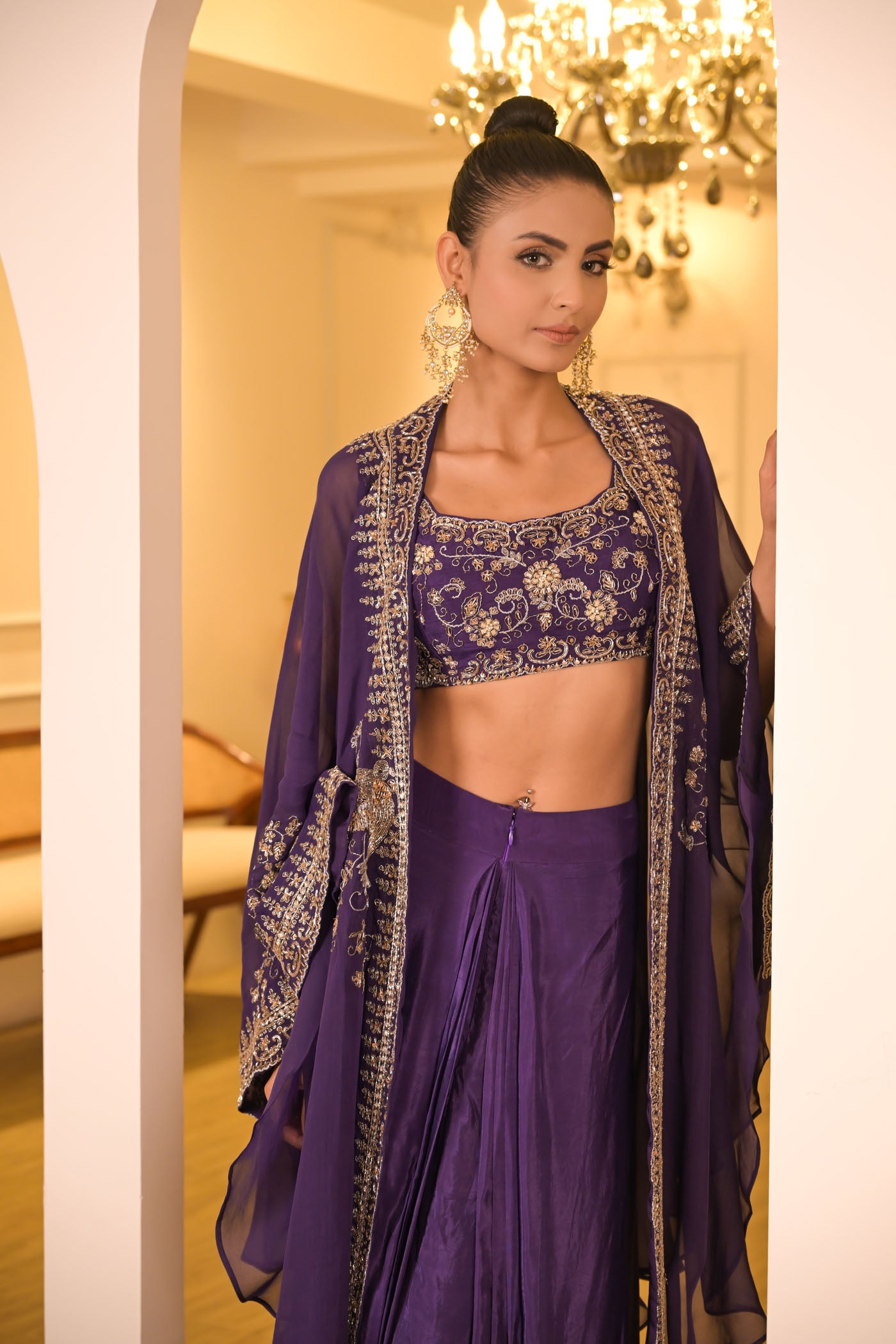 Royal Purple Cape Set