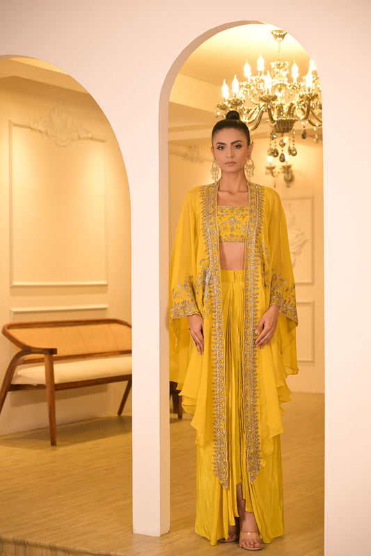 Sunshine Yellow Cape Set