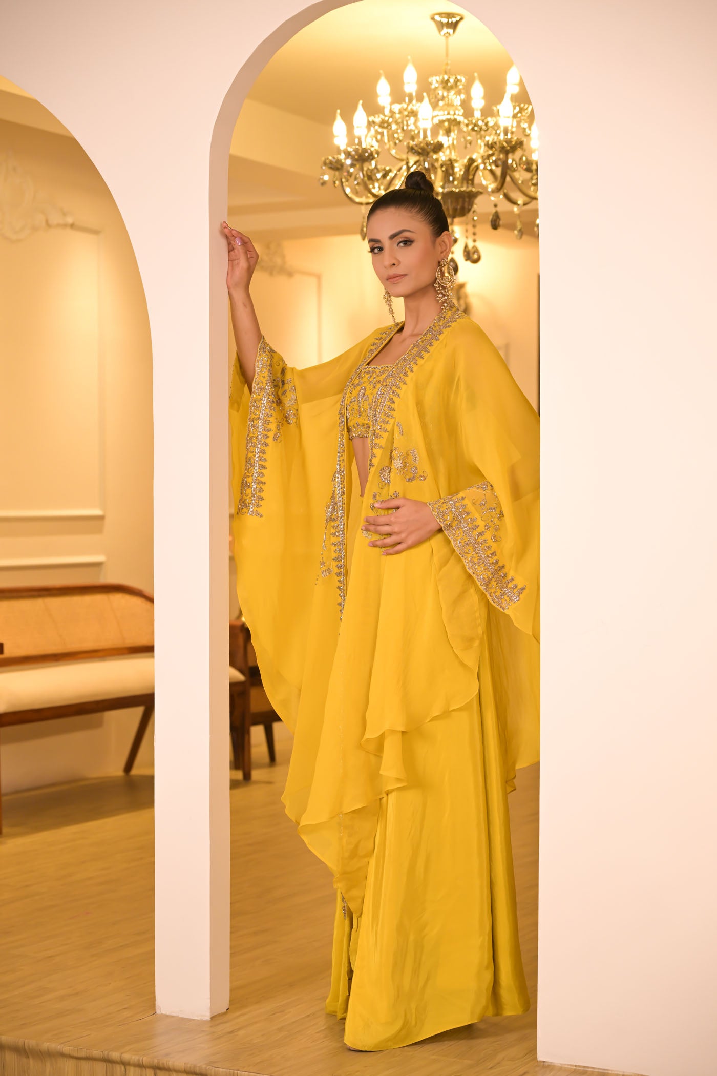 Sunshine Yellow Cape Set