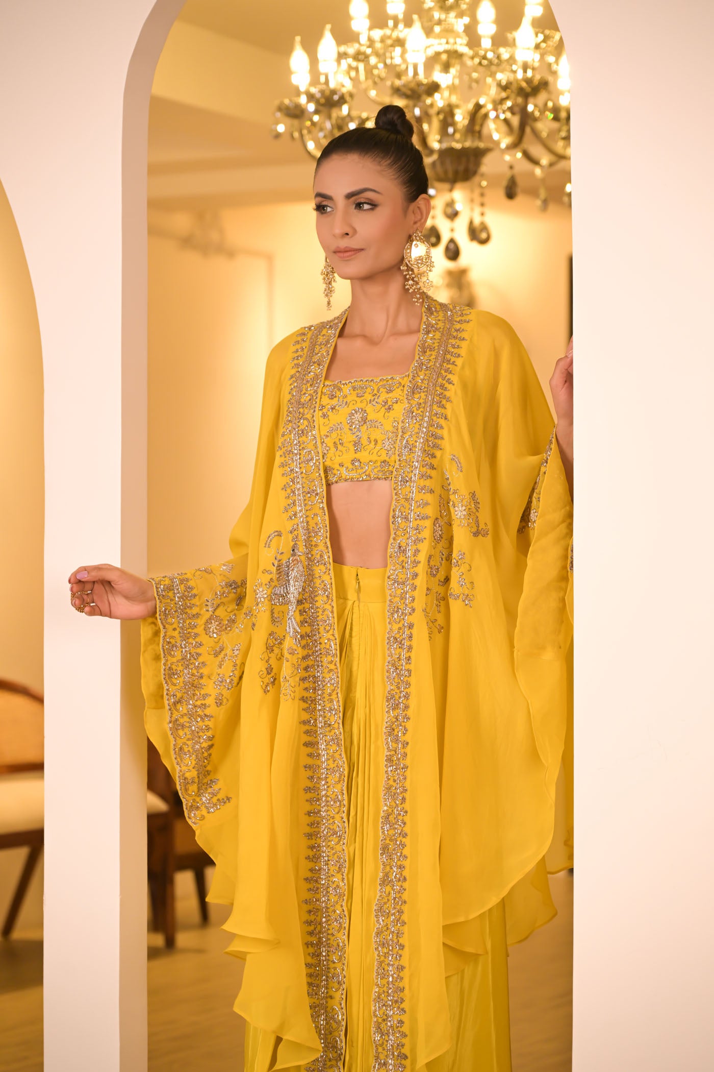 Sunshine Yellow Cape Set