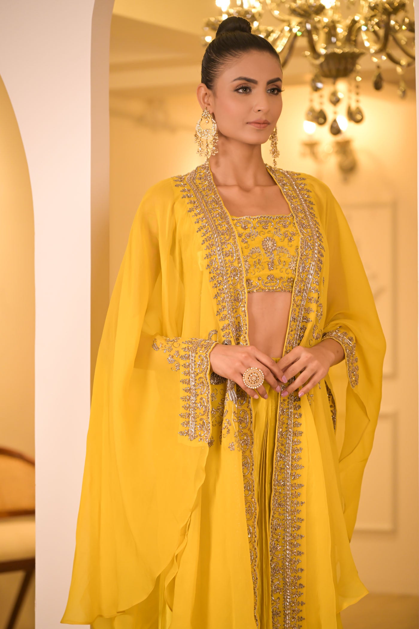 Sunshine Yellow Cape Set